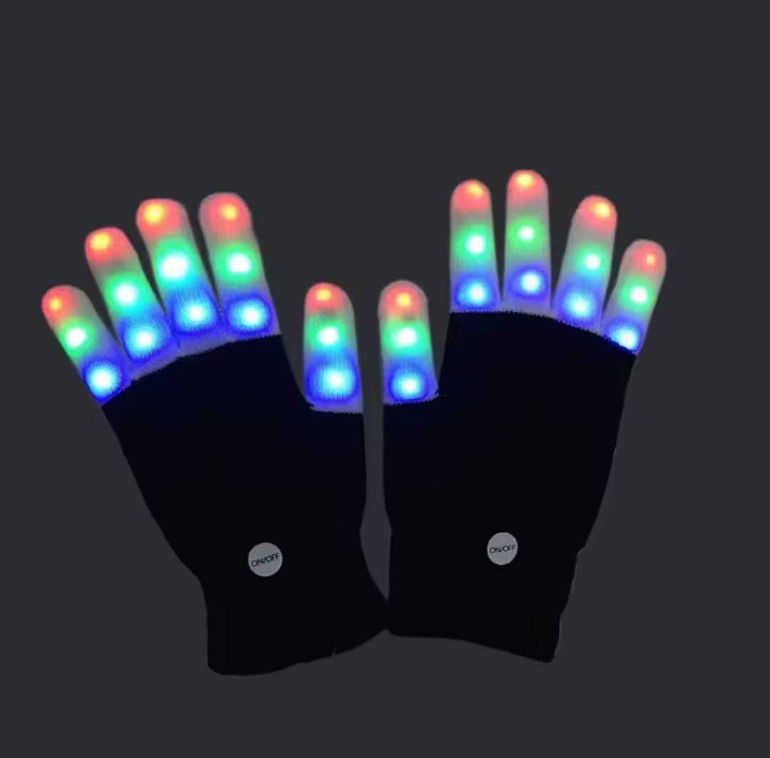Guantes Con Luces Led 6 Tonalidades