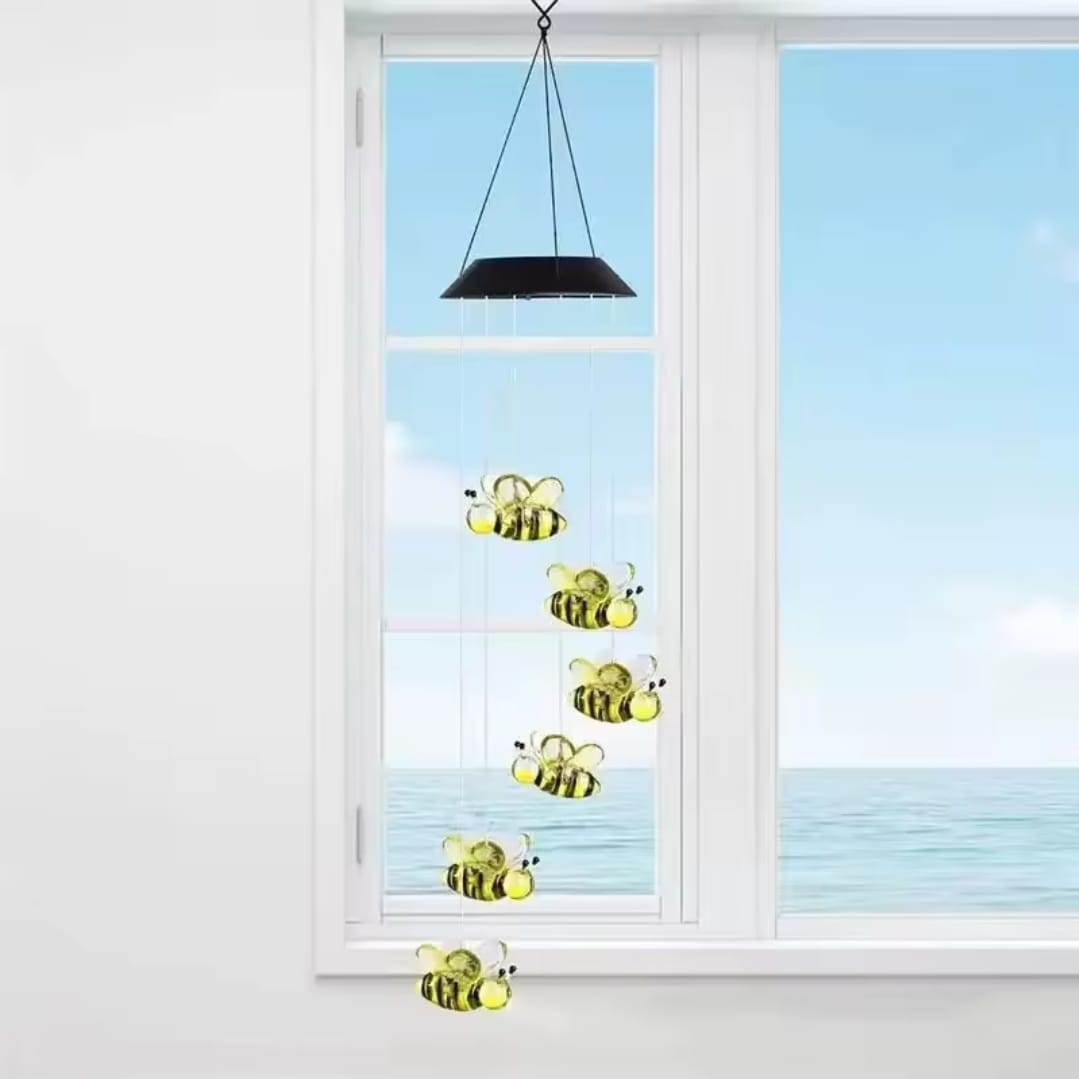 Colgante Solar Abejas luz Multicolor