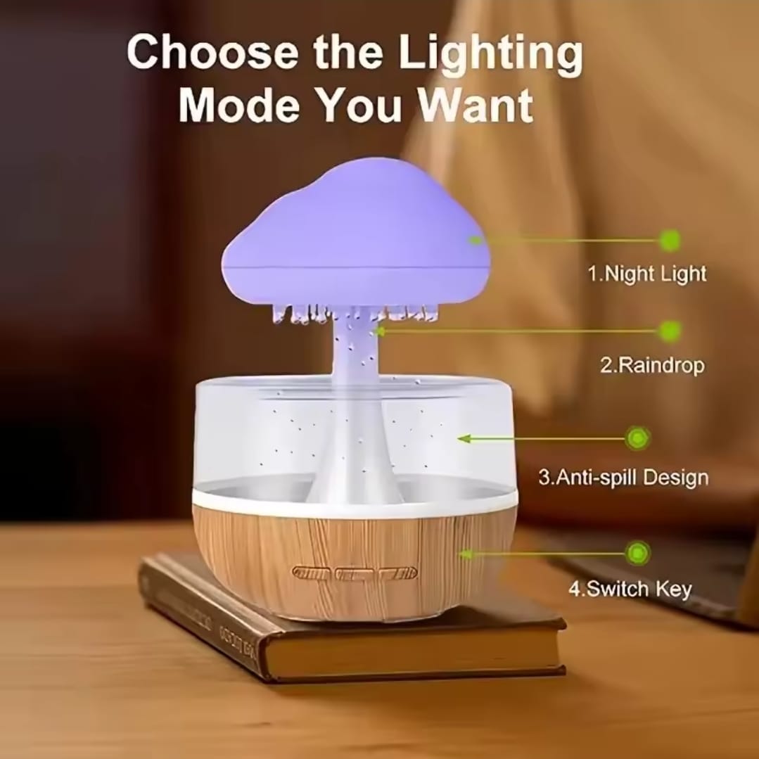 Lámpara Humificador de lluvia con forma de Honguito