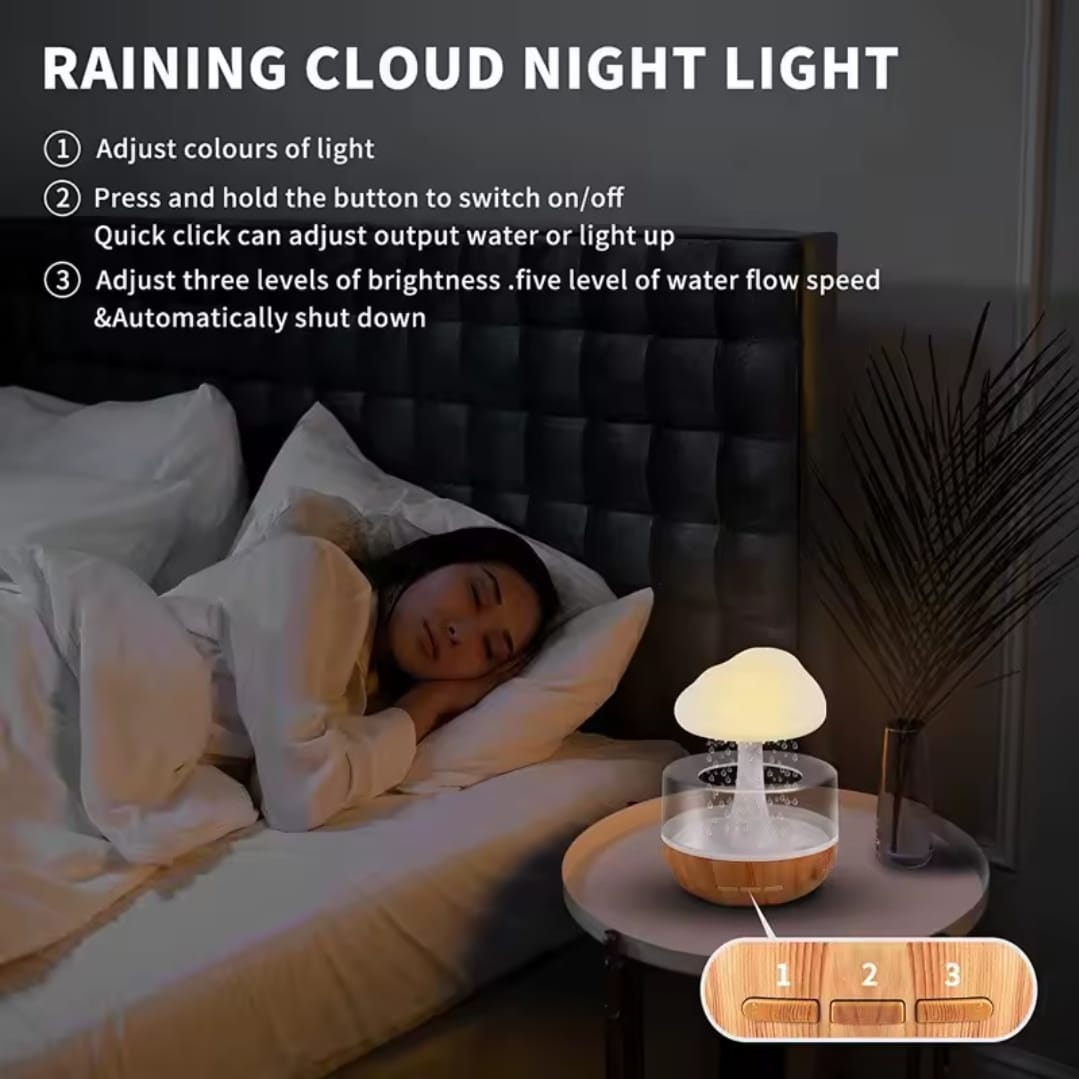 Lámpara Humificador de lluvia con forma de Honguito